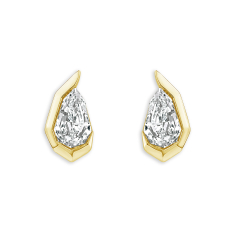 ASTERLY by REEDS ECONIC 5/8ctw Pear Shape Step-Cut Lab Grown Diamond Gold Vermeil Earrings 1