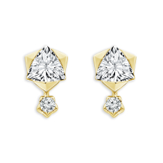 ASTERLY by REEDS ECONIC 3/4ctw Trillion Shape Lab Grown Diamond Gold Vermeil Earrings 1