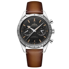 Previously Owned OMEGA Speedmaster '57 Chronograph Black Dial Brown Leather Strap Watch 40.5mm - O33210415101001 1