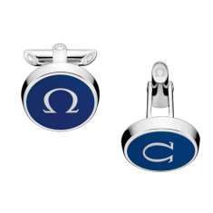 OMEGA Blue Dial Stainless Steel Cufflinks 1
