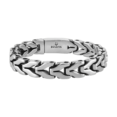 Bulova Icon 15mm Stainless Steel Link Bracelet 1