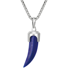 Bulova Icon Blue Lapis Horn Sterling Silver Pendant Necklace 1