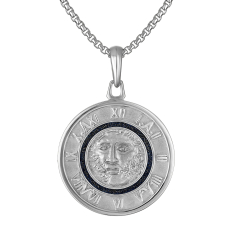 Bulova Chronos God of Time Sterling Silver Pendant Necklace 1