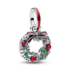 Pandora Holiday Wreath Double Dangle Charm 1