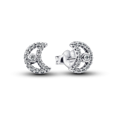 Pandora Sparkling Moon Stud Earrings 1