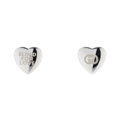 Gucci Blind For Love Sterling Silver Stud Earrings 1