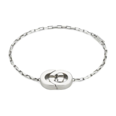 Gucci Sterling Silver Interlocking Charm Bracelet 1