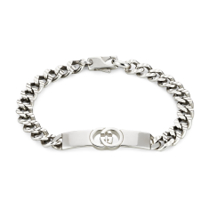 Gucci Interlocking G Sterling Silver Chain Bracelet 1