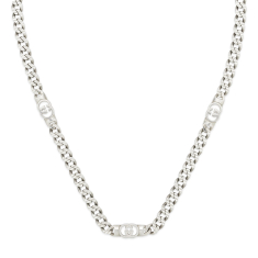 Gucci Interlocking G Sterling Silver Chain Necklace 1