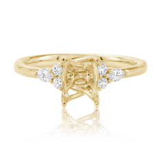 1/4ctw Diamond 18k Yellow Gold Engagement Ring Setting 1