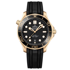 OMEGA Seamaster Diver 300M Moonshine Gold Black Dial Black Rubber Strap Watch 42mm - O21062422001003 1