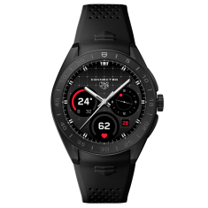 TAG Heuer CONNECTED Caliber E5 Black Rubber Strap Smartwatch 45mm - SBT8A80.BT6293 1