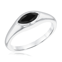 Wicked Elphaba Marquise Black Onyx and Sterling Silver Fashion Ring 1