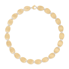 Marco Bicego 18k Yellow Gold Collar Necklace with Diamond Accents - Lunaria Collection 1