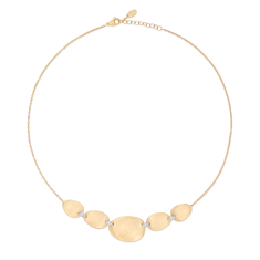 Marco Bicego 18k Yellow Gold "Halfsie" Necklace with Diamond Accents - Lunaria Collection 1