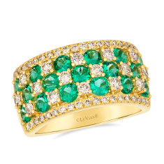 Le Vian® Costa Smeralda Emeralds™ 3/4ctw Nude Diamonds™ 14k Honey Gold™ Ring 1