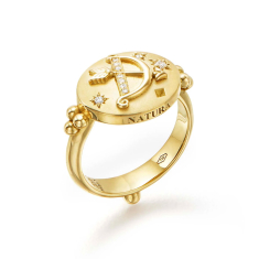 Temple St. Clair 18k Yellow Gold Natura Ring - Size 6.5 1