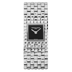 Frederique Constant Classics Manchette Square Onyx Black Dial Stainless Steel Watch 25.7mm - FC-200ONB1MC6B 1