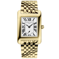 Frederique Constant Classics Carree Silver-Tone Dial Yellow Gold-Tone Watch 36mm - FC-235S2C5B 1