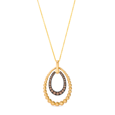 Le Vian® Desert Diamonds 1/3ctw 14k Honey Gold™ Oval Pendant Necklace 1