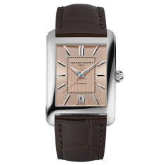 Frederique Constant Classics Carree Automatic Brown Leather Strap Watch 42.3mm - FC-303SAL4C6 1