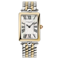 Frederique Constant Classics Art Deco Carree Mother of Pearl Dial Two-Tone Watch 28mm - FC-200MPW2AC3B 1