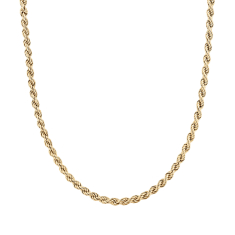 10k Yellow Gold 5.5mm Diamond-Cut Rope Chain Necklace 1