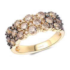 Le Vian® Desert Diamonds 1 7/8ctw Chocolate Diamonds® and Nude Diamonds™ 14k Honey Gold® Ring 1