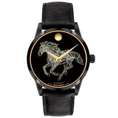Movado Museum Classic Year of the Horse Automatic Black Leather Strap Watch 40mm - 0608008 1