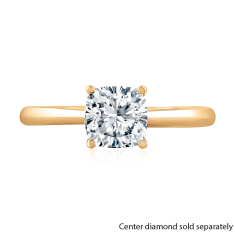 A.JAFFE Classics 1/15ctw Diamond Hidden Halo 14k Yellow Gold Engagement Ring Setting 1