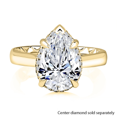 A.JAFFE 1/5ctw Diamond Hidden Halo Quilts® Interior 14k Yellow Gold Engagement Ring Setting 1