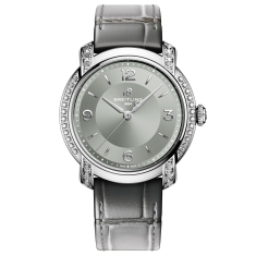 Breitling Lady Premier Automatic 36 Dove Grey Dial Lab Grown Diamond Leather Strap Watch 36mm - A10310671M1P1 1