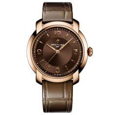Breitling Lady Premier Automatic 36 Chocolate Brown Dial Red Gold Brown Leather Strap Watch 36mm - R10310121Q1P1 1