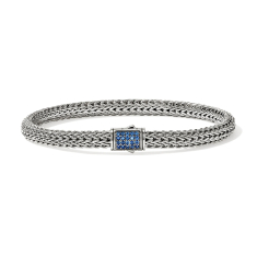 John Hardy Classic Chain Blue Sapphire 5mm Sterling Silver Bracelet 1