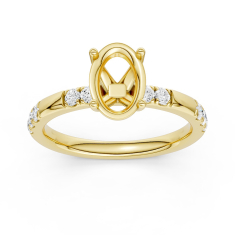 1/4ctw Round Diamond 14k Yellow Engagement Ring Setting 1