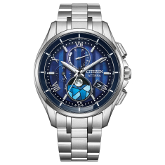 Men's Citizen Eco-Drive Attesa Atomic Timekeeping Blue Dial Super Titanium Limited Edition Watch 41.5mm - BY1000-51L 1