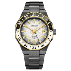 Citizen Series8 880 The Seasons Winter Automatic GMT Silver-Tone Dial Stainless Steel Bracelet Watch 41mm - NB6035-55H 1