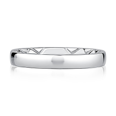 A.JAFFE Quilts® 3mm 14k White Gold Wedding Band - Size 7 1