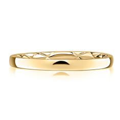 A.JAFFE Quilts® 2mm 14k Yellow Gold Wedding Band - Size 5 1