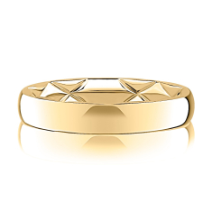 A.JAFFE Quilts® 4mm 14k Yellow Gold Wedding Band - Size 9 1
