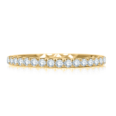 A.JAFFE Statement Quilts® 3/8ctw Diamond 14k Yellow Gold Wedding Band - Size 7 1