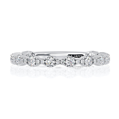 A.JAFFE Classics Seasons of Love 1/2ctw Diamond 14k White Gold Wedding Band - Size 6 1