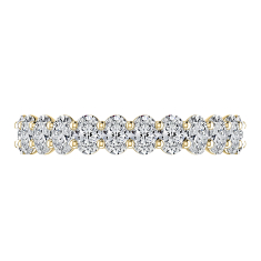 A.JAFFE Statement Quilts® 1 3/4ctw Oval Diamond 14k Yellow Gold Wedding Band - Size 6 1