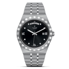 TUDOR Royal Diamond-Set Black Dial Stainless Steel Watch 41mm - M28600-0004 1