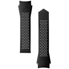 TAG Heuer CONNECTED Black Perforated Rubber Strap Calibre E5 45mm - FT6239-00 1