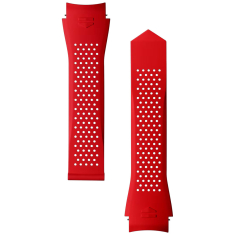TAG Heuer CONNECTED Red Perforated Rubber Strap Calibre E5 45mm - FT6283 1