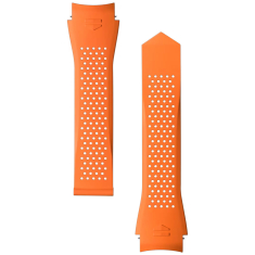 TAG Heuer CONNECTED Orange Perforated Rubber Strap Calibre E5 45mm - FT6282 1