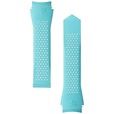 TAG Heuer CONNECTED Light Blue Perforated Rubber Strap Calibre E5 45mm - FT6284 1