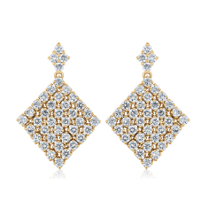 1 1/4ctw Diamond 14k Yellow Gold Drop Earrings - Classic Collection 1