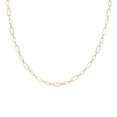 7/8ctw Diamond 14k Yellow Gold Paperclip Link Chain Necklace - Classic Collection 1